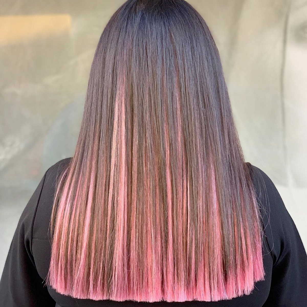 silver pink hair