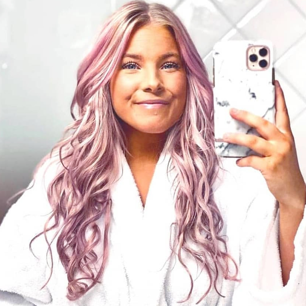 light pink hair